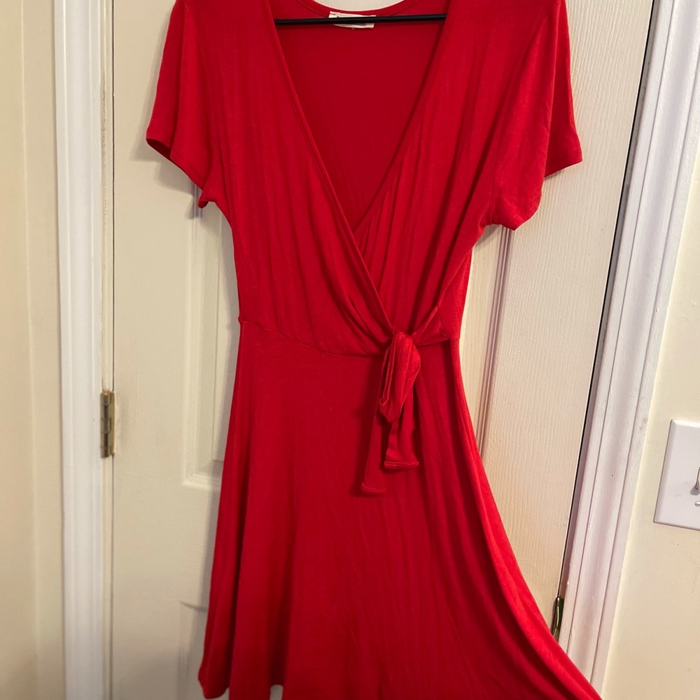 Red Flair Dress w/Belt Straps